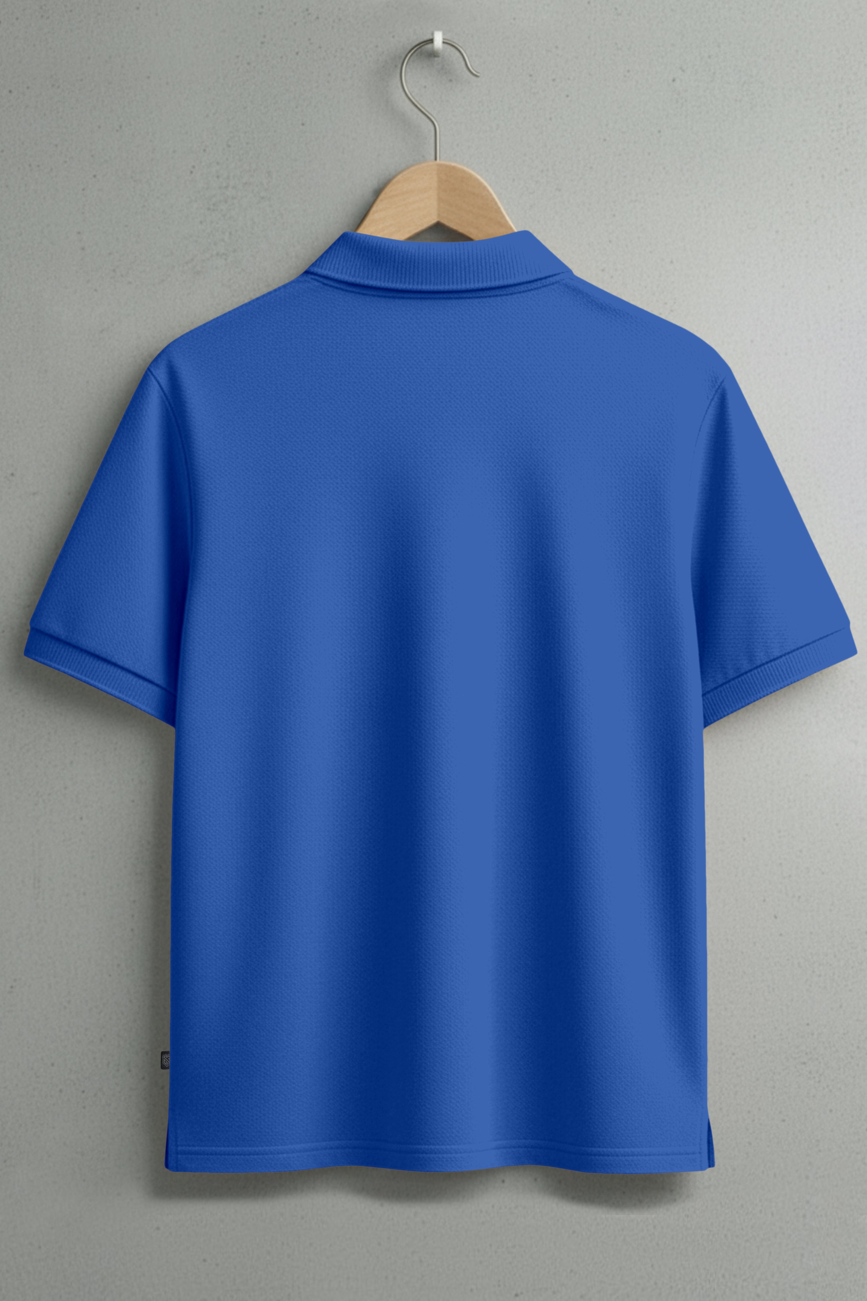 Men's Classic Royal Blue Premium Pique Cotton Polo Neck T-Shirt - Half Sleeves