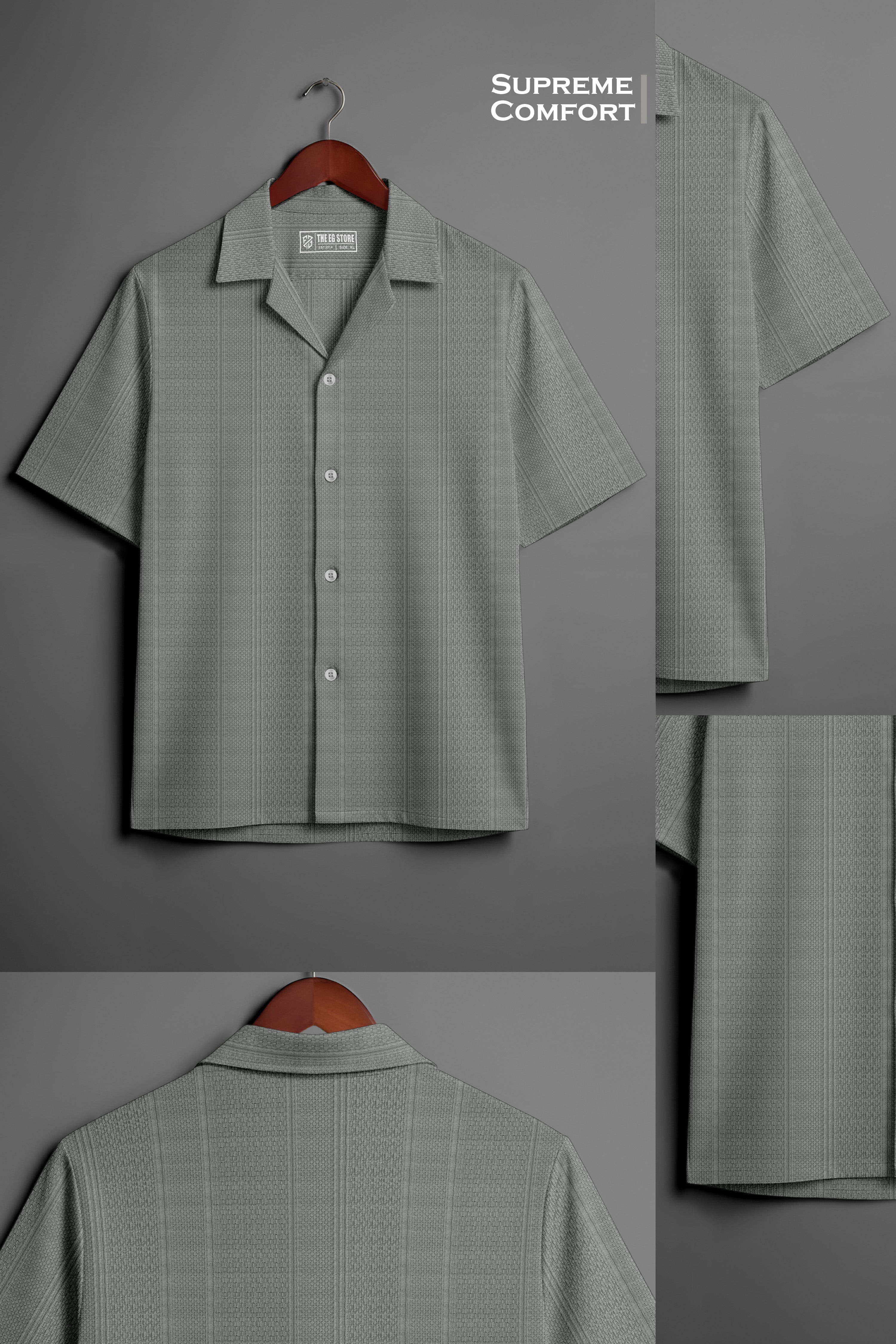 Men’s Dark Chocolate Brown Half-Sleeve Shirt – Smooth Cotton Sateen