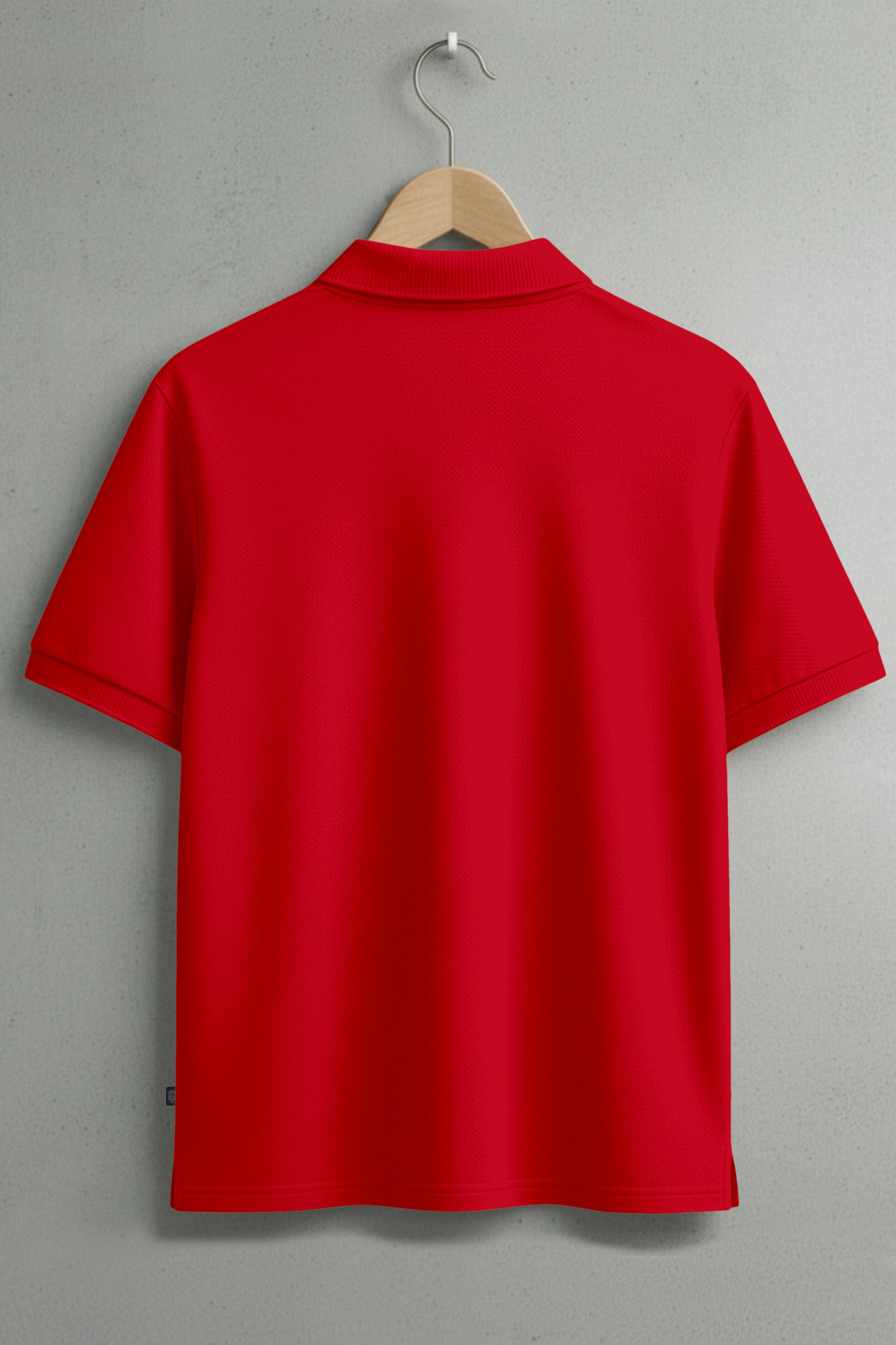 Men's Bold Red Premium Cotton Polo Neck T-Shirt - Half Sleeves | Slim Fit Casual