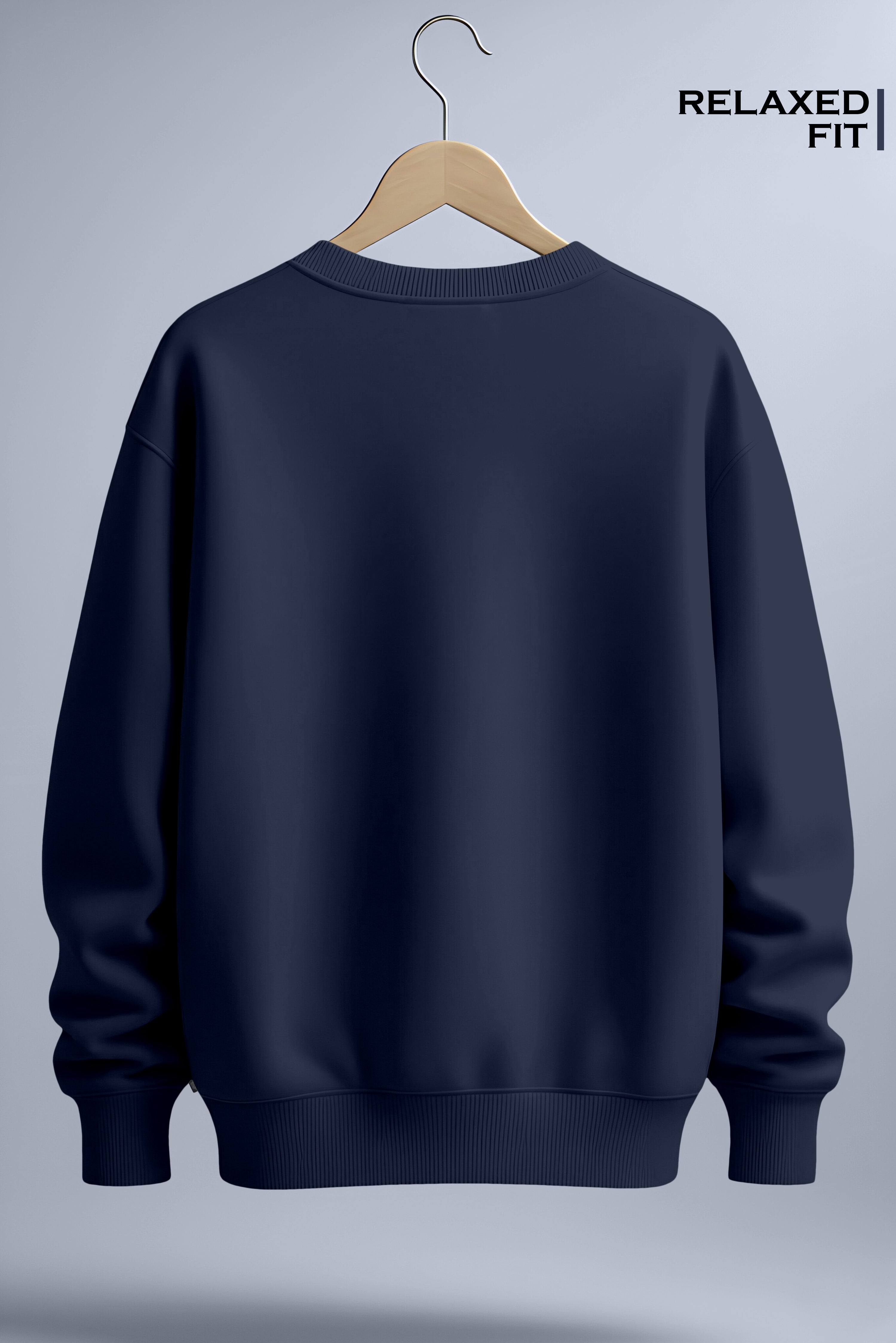 Men’s Midnight Navy Crewneck Sweatshirt – Premium Soft-Touch Full Sleeve
