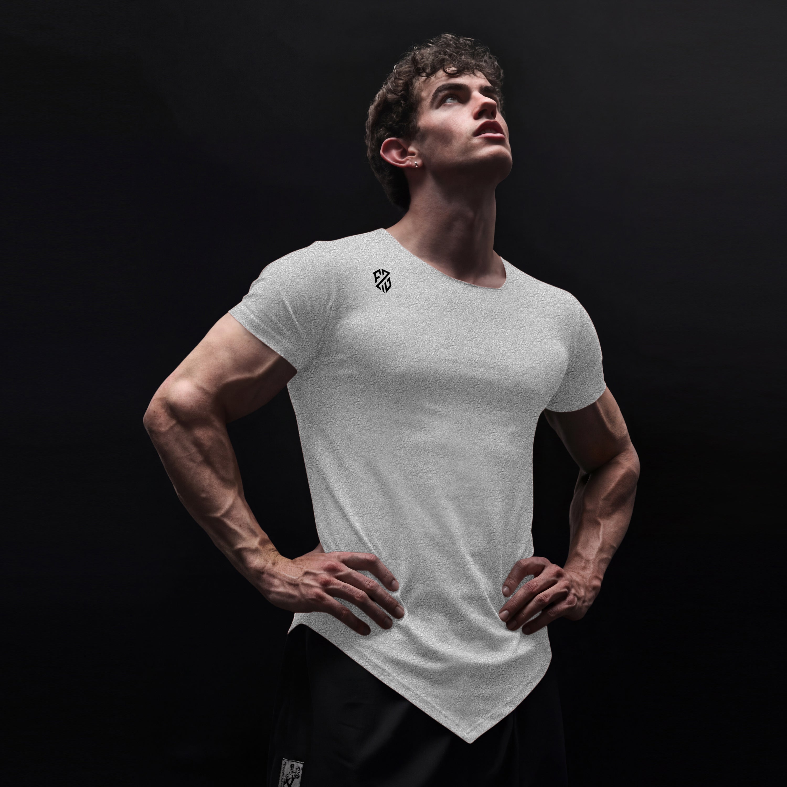 Men's Steel Grey Rapid-Dry Performance Gym T-Shirt | Slim Fit Training & Sports Tee
