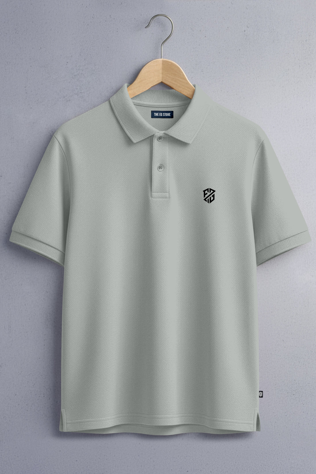 Men's Charcoal Grey Premium Cotton Polo Neck T-Shirt - Half Sleeves