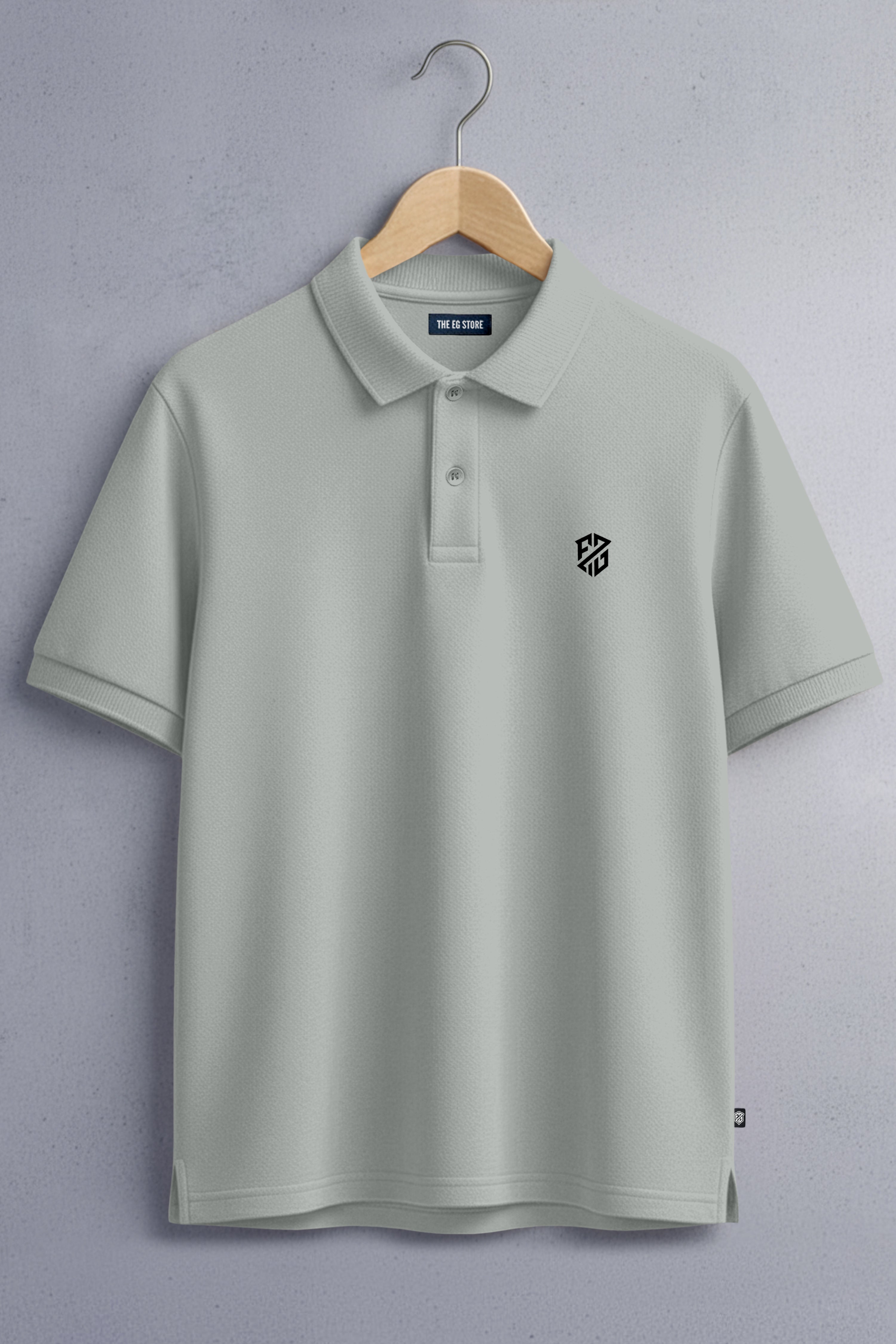 Men's Charcoal Grey Premium Cotton Polo Neck T-Shirt - Half Sleeves