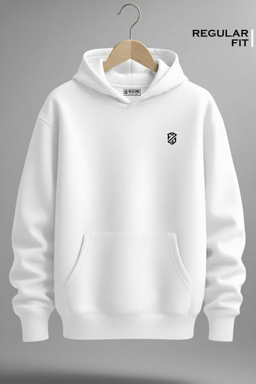 Men’s Arctic White Heavyweight Hoodie – Oversized Full Sleeve Streetwear