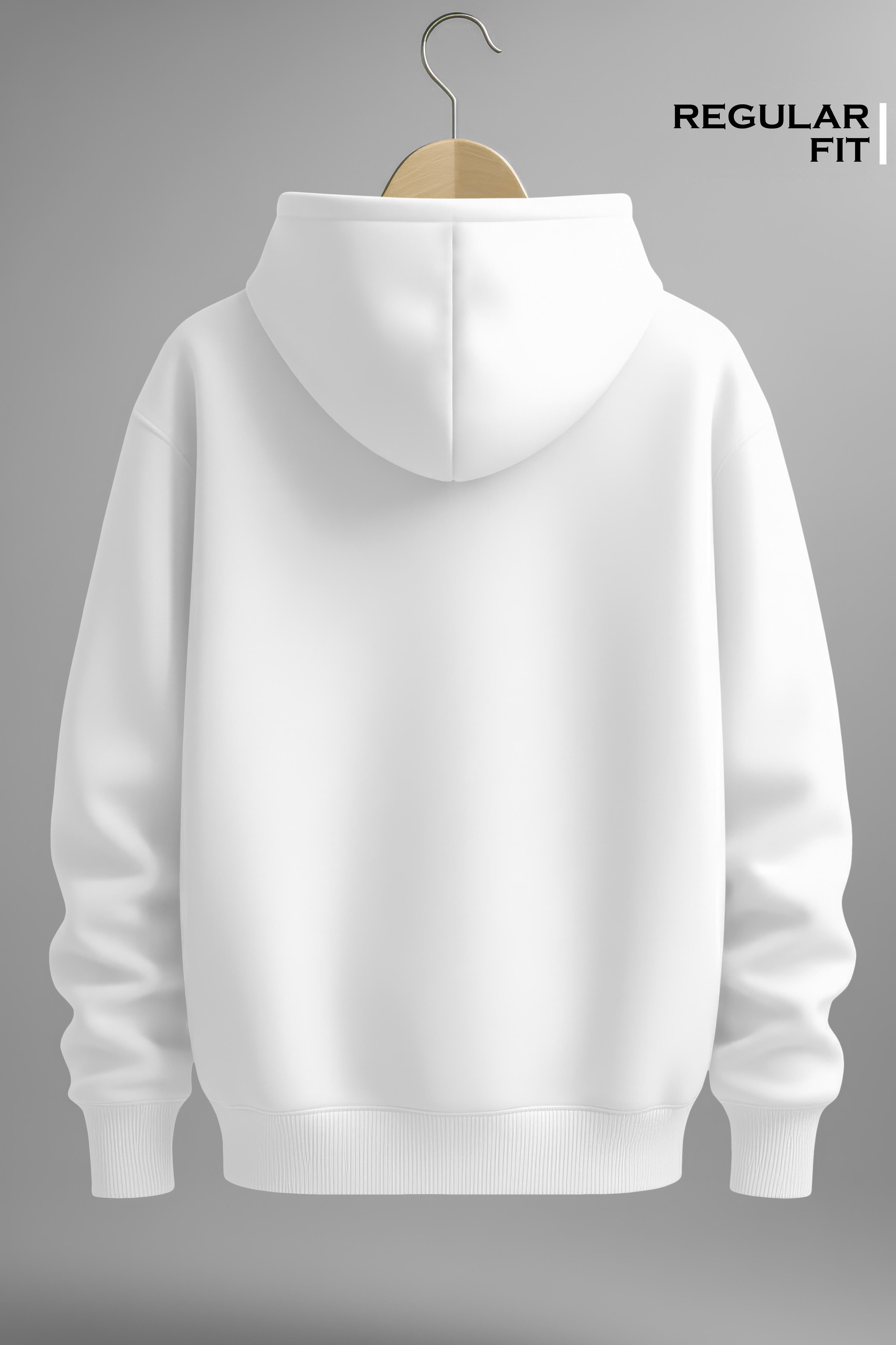 Men’s Arctic White Heavyweight Hoodie – Oversized Full Sleeve Streetwear