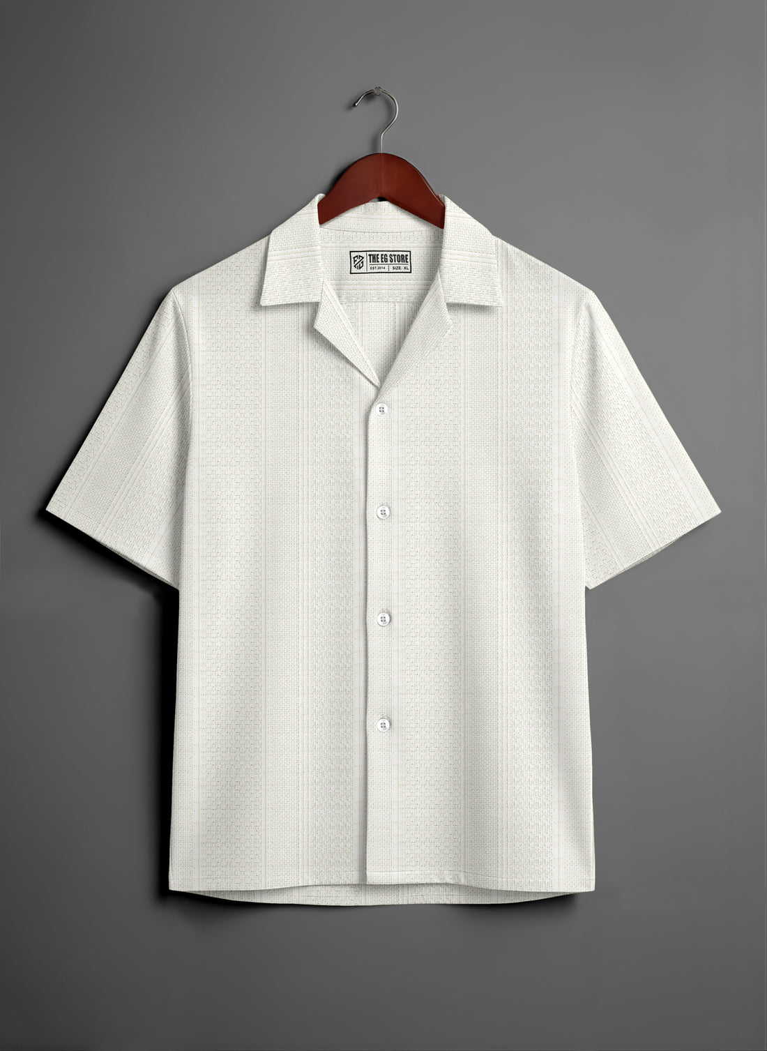 Men’s Premium Cream Linen-Blend Half-Sleeve Shirt – Breathable Summer Luxe