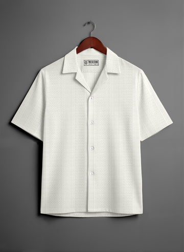 short sleeves Cream Shirts