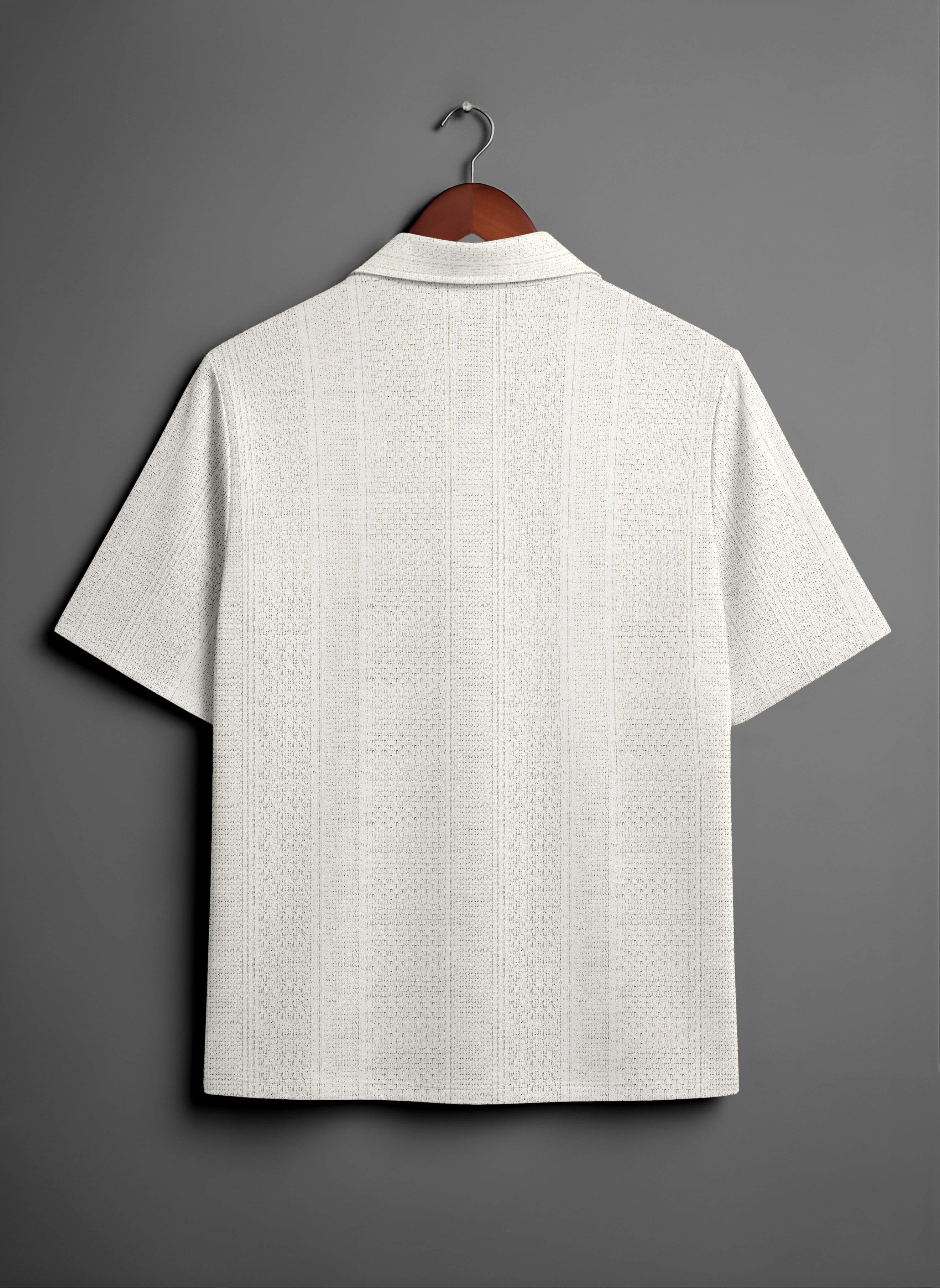 short sleeves Cream Shirts