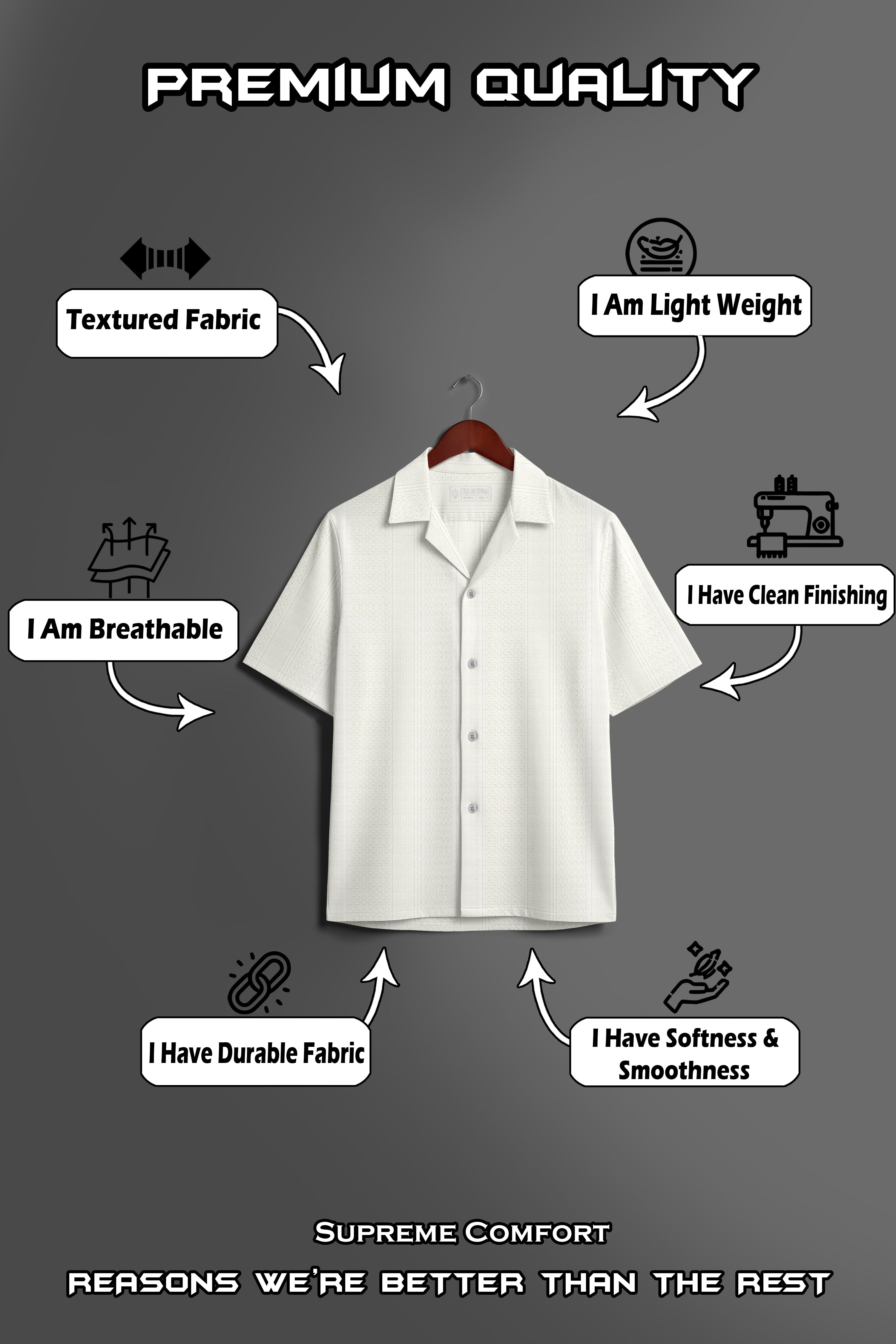 Men’s Premium Cream Linen-Blend Half-Sleeve Shirt – Breathable Summer Luxe