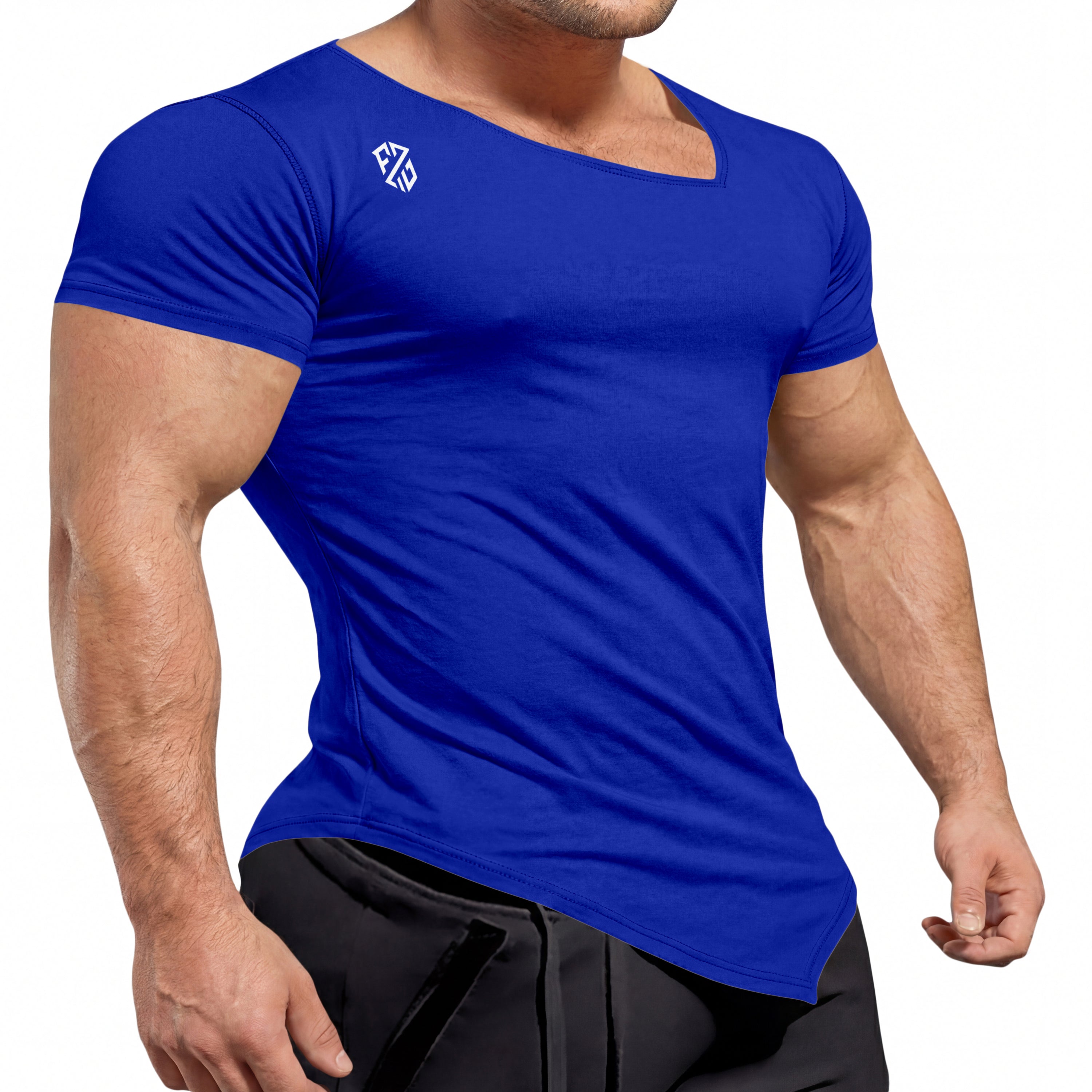 Men's Royal Blue Rapid-Dry Performance Gym T-Shirt | Slim Fit Training & Sports Tee