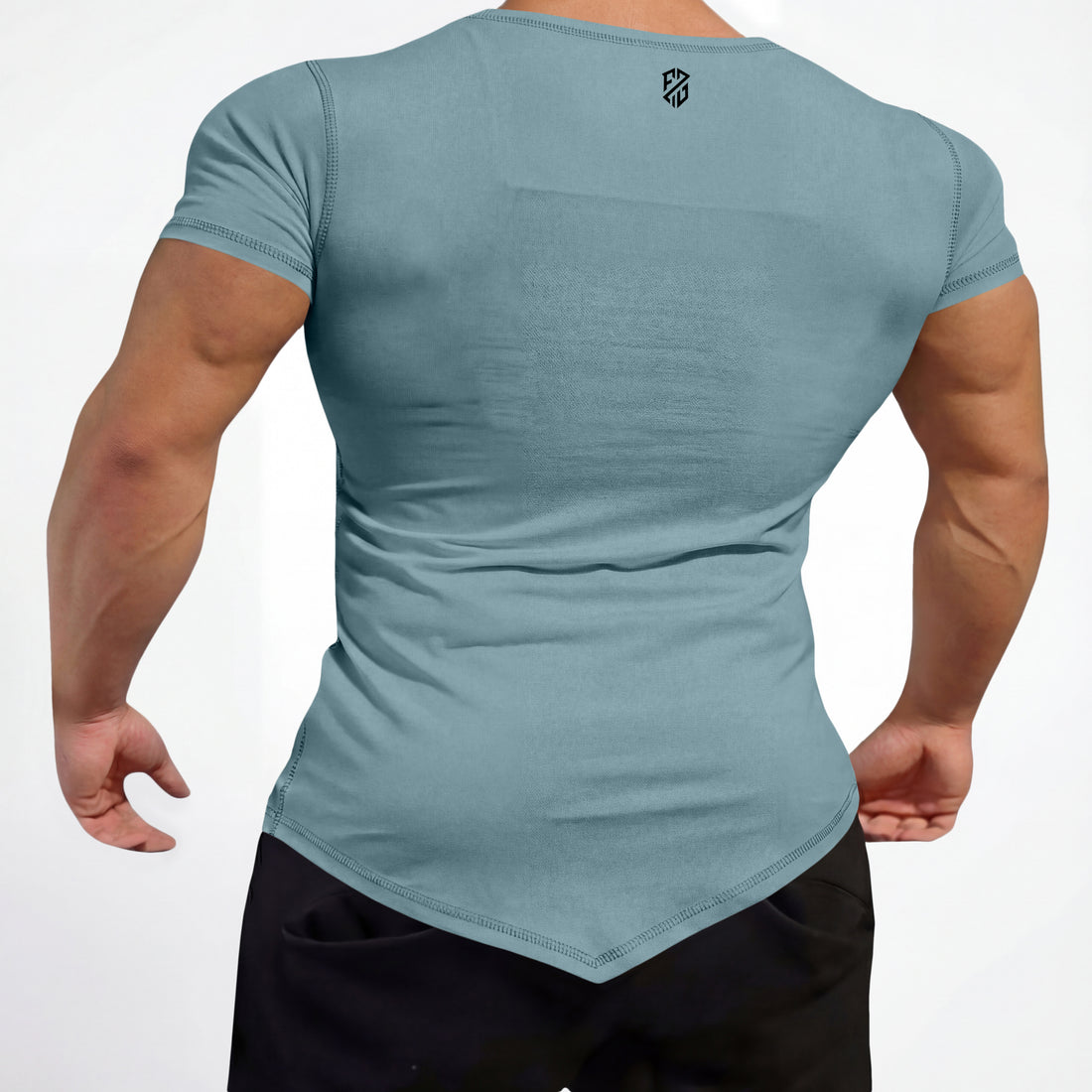 Men's Light Blue Rapid-Dry Performance Gym T-Shirt | Slim Fit Training & Sports Tee