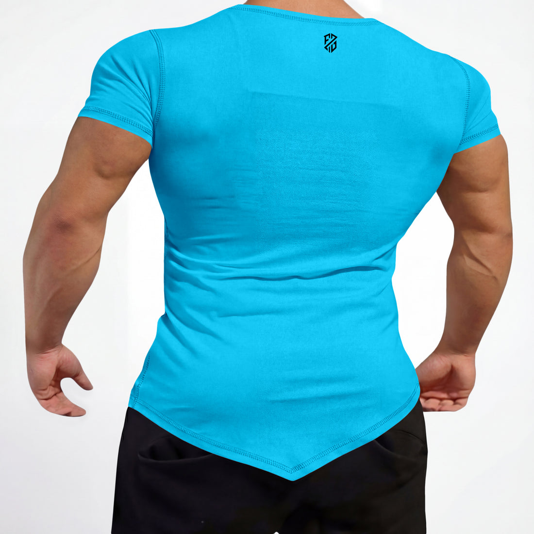 Men's Sky Blue Rapid-Dry Gym T-Shirt | Performance Training & Running Tee